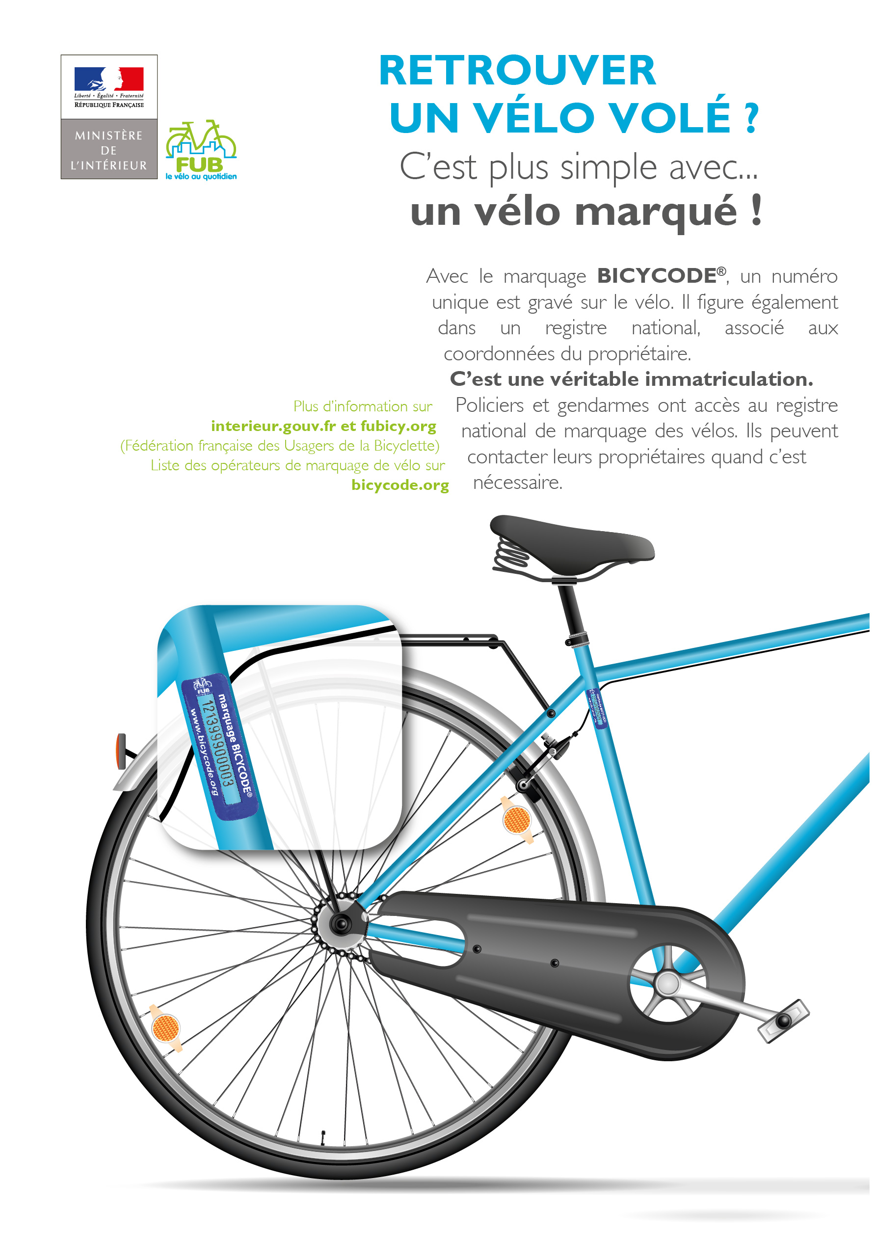 Affiche marquage Bicycode